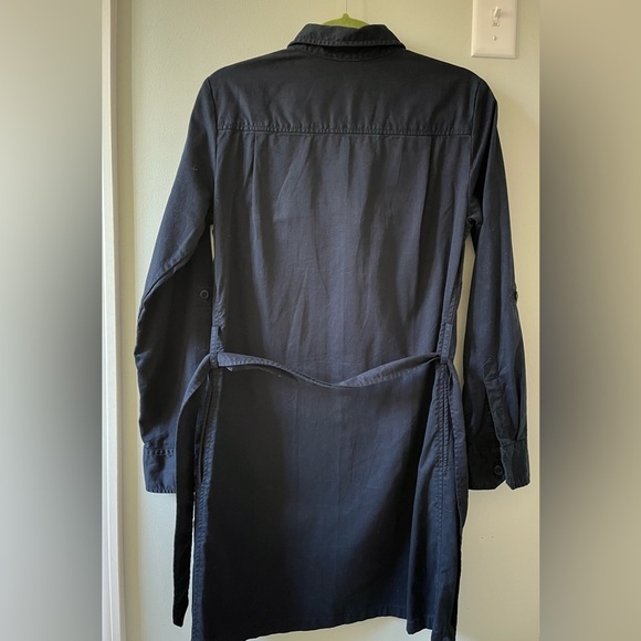 J. Crew Navy Belted Shirt dress women’s 10 - Picture 5 of 6